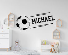 Load image into Gallery viewer, Soccer wall decor, Football Wall Decal Sport Vinyl, Football stickers, Boys Passion, Goal Wall Art, Wall Stickers, Kids Room, Decor, 704LU