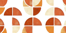 Load image into Gallery viewer, Terracotta Geometric Office Wall Mural – Abstract Semi Circle Wallpaper for Modern Workspace 091mv