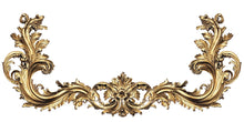 Load image into Gallery viewer, Gold Baroque Wall Decal, Large Ornate Living Room Wall Art, Luxury Removable Over Sofa Mural 114mv