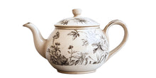Load image into Gallery viewer, Giant Teapot Wall Decal, Vintage Floral Kitchen Wall Art, Removable Tea Room Mural 123mv