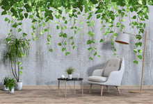 Load image into Gallery viewer, Hanging Vine Wall Decal • Green Botanical Sticker • Jungle Plant Mural • Peel &amp; Stick Bedroom Wall Decor • Removable Leaf Wall Art