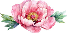 Load image into Gallery viewer, Large Peony Wall Decal • Pink Flower Mural Sticker • Watercolor Floral Bedroom Decor • Peel &amp; Stick Wall Art • Removable Botanical Mural