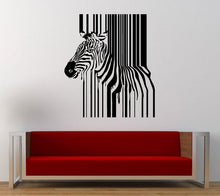 Load image into Gallery viewer, Melting Zebra Bar Code Wall Decal Sticker Vinyl Mural Leaving Bedroom Room Home Decor FREE SHIPPING L363