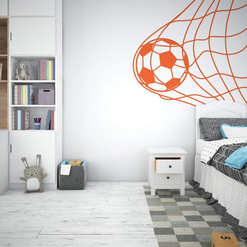 Soccer wall decor, Football Wall Decal Sport Vinyl, Football stickers, Boys Passion, Goal Wall Art, Wall Stickers, Kids Room, Decor, 1012RS