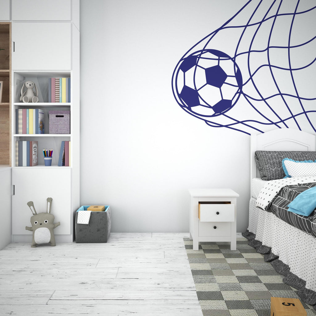 Soccer wall decor, Football Wall Decal Sport Vinyl, Football stickers, Boys Passion, Goal Wall Art, Wall Stickers, Kids Room, Decor, 1012RS