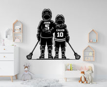 Load image into Gallery viewer, Brother Lacrosse wall decor, Custom Wall Decal Sport Vinyl, Soccer stickers, Boys Passion, Lacrosse Wall Art, Wall Stickers Kids Room 1009RS