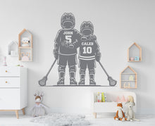 Load image into Gallery viewer, Brother Lacrosse wall decor, Custom Wall Decal Sport Vinyl, Soccer stickers, Boys Passion, Lacrosse Wall Art, Wall Stickers Kids Room 1009RS