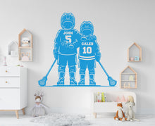Load image into Gallery viewer, Brother Lacrosse wall decor, Custom Wall Decal Sport Vinyl, Soccer stickers, Boys Passion, Lacrosse Wall Art, Wall Stickers Kids Room 1009RS