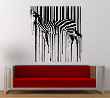 Load image into Gallery viewer, Melting Zebra Bar Code Wall Decal Sticker Vinyl Mural Leaving Bedroom Room Home Decor FREE SHIPPING L365