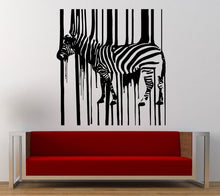 Load image into Gallery viewer, Melting Zebra Bar Code Wall Decal Sticker Vinyl Mural Leaving Bedroom Room Home Decor FREE SHIPPING L366