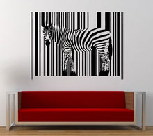 Load image into Gallery viewer, Melting Zebra Bar Code Wall Decal Sticker Vinyl Mural Leaving Bedroom Room Home Decor FREE SHIPPING L369