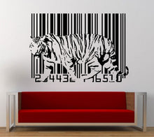 Load image into Gallery viewer, Tiger Jungle Animal Cat Bar Code Wall Decal Sticker Vinyl Mural Leaving Bedroom Room Home Decor FREE SHIPPING L370
