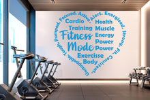 Load image into Gallery viewer, Fitness Mode Gym Wall Decal, Inspirational Words, Home Gym Decal, Fitness Collage, Gym Wall Art Gym Decor Gym Wall Decor Motivational 1010RS