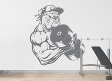 Load image into Gallery viewer, Bulldog Gym Wall Decal Bodybuilder fitness Decor Workout Art Vinyl Gym Wall Stickers Bedroom Gym Workout Skull Motivation 182DE