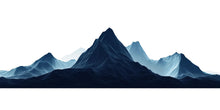 Load image into Gallery viewer, Modern Mountain Wall Decal for Office or Home | Blue Landscape Wall Sticker | Large Scenic Mural | Removable Peel and Stick Wall Art
