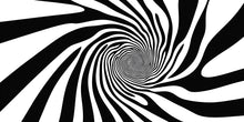 Load image into Gallery viewer, Hypnotic Swirl Wall Decal, Black And White Spiral Office Wall Art, Modern Large Abstract Sticker, Optical Illusion Mural For Workspace Decor