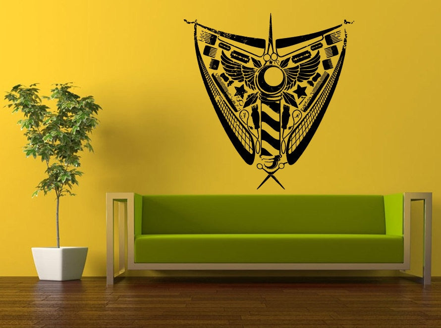 Wall Decal Vinyl Sticker Decals Peal And Stick Cheap Decor Art Hair Beauty Barbershop Logo Sign Emblem Vintage Cool Style L397