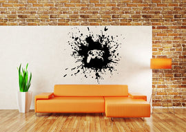 Video Game Room Joystick Controller Remote Splash Paint Wall or Car Sticker Vinyl Decal L378