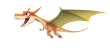 Load image into Gallery viewer, Flying Pterodactyl Dinosaur Wall Decal for Kids Room | Cute Dino Nursery Wall Sticker | Large Removable Dinosaur Mural for Boy Girl Playroom