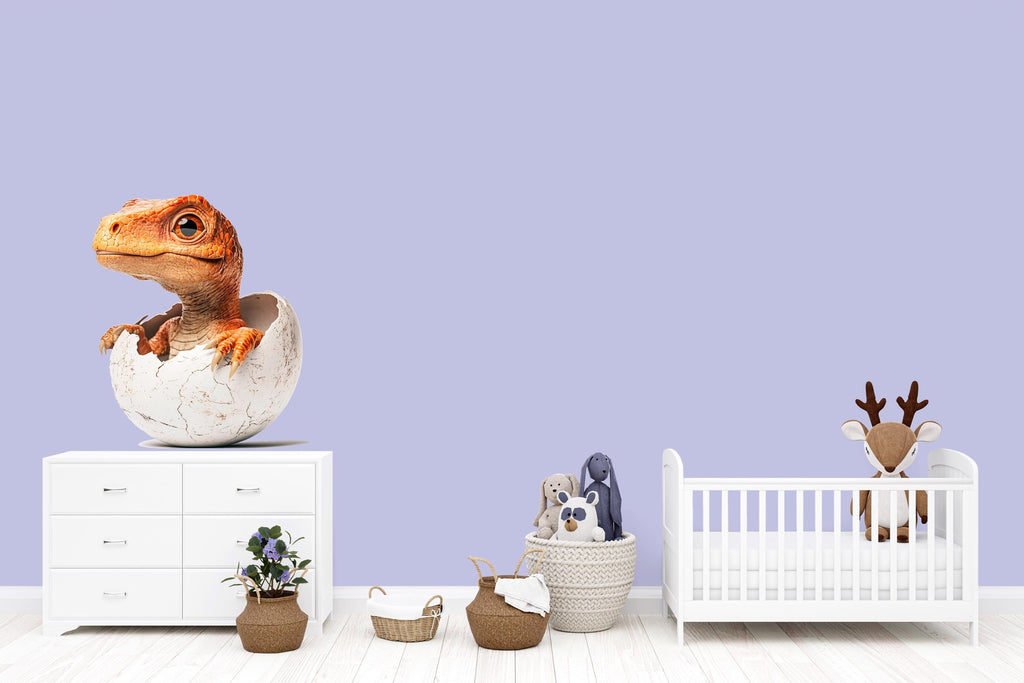 Realistic Baby Dinosaur Hatching Wall Decal | Cute Dino Egg Nursery Wall Sticker | 3D Kids Room Mural | Removable Nursery Decor | Dinosaur