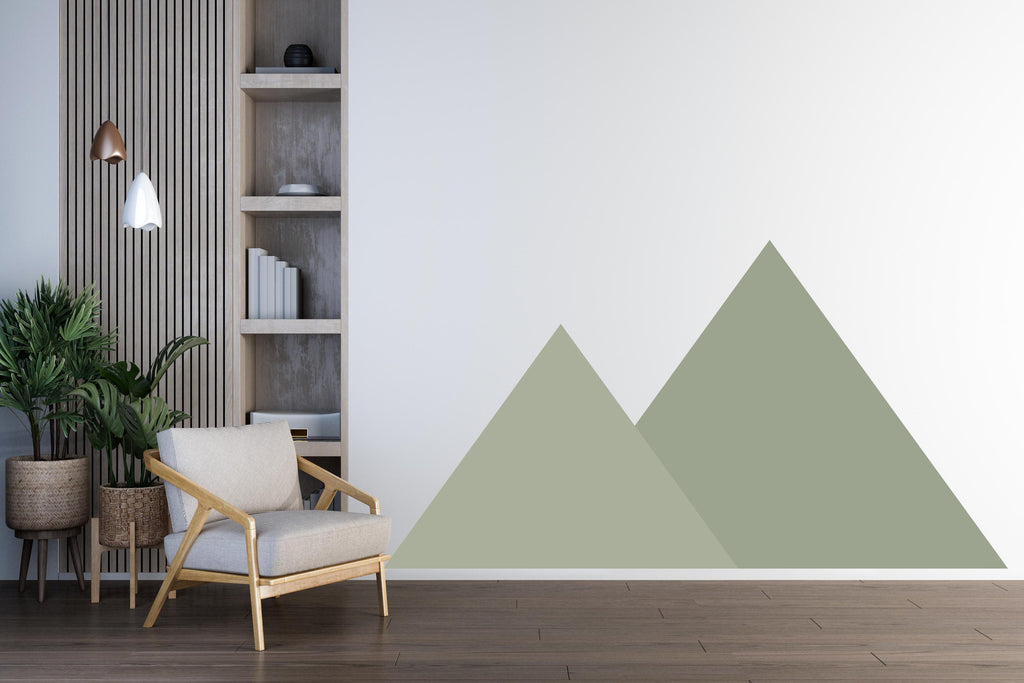 Boho Pyramids Wall Decal, Nursery Boho Triangle Decor, Bed Sticker, Hedboard Wall Decal, Pyramid Triangle Wall Decal Sticker Vinyl 709LU