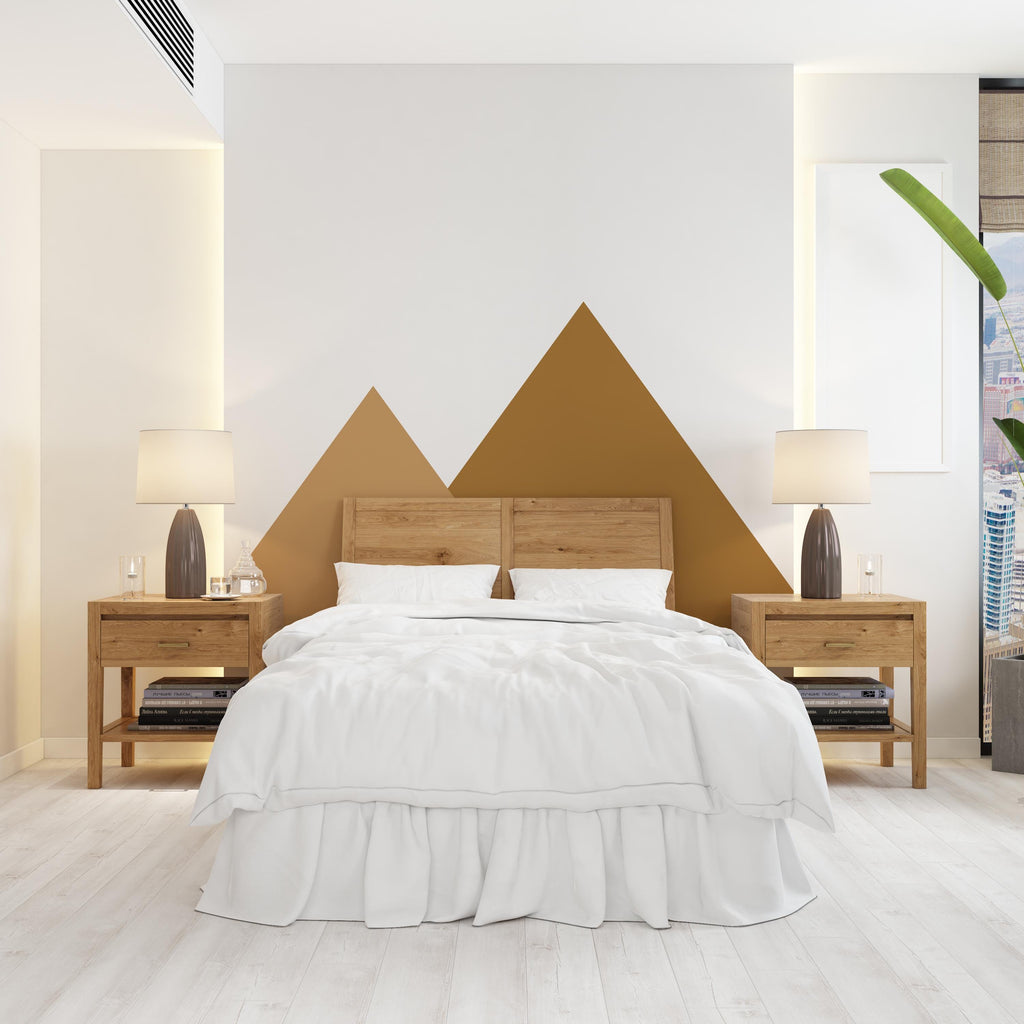 Boho Pyramids Wall Decal, Nursery Boho Triangle Decor, Bed Sticker, Hedboard Wall Decal, Pyramid Triangle Wall Decal Sticker Vinyl 709LU
