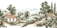 Load image into Gallery viewer, Vintage Countryside Cottage Wall Decal • Scenic Landscape Wall Sticker • Large Pastoral Mural for Nursery, Kids Room, Bedroom Home Decor