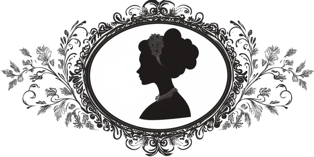 Victorian Lady Silhouette Wall Decal • Elegant Vintage Portrait Wall Sticker • Large Baroque Frame Mural • Bedroom & Living Room Home Decor