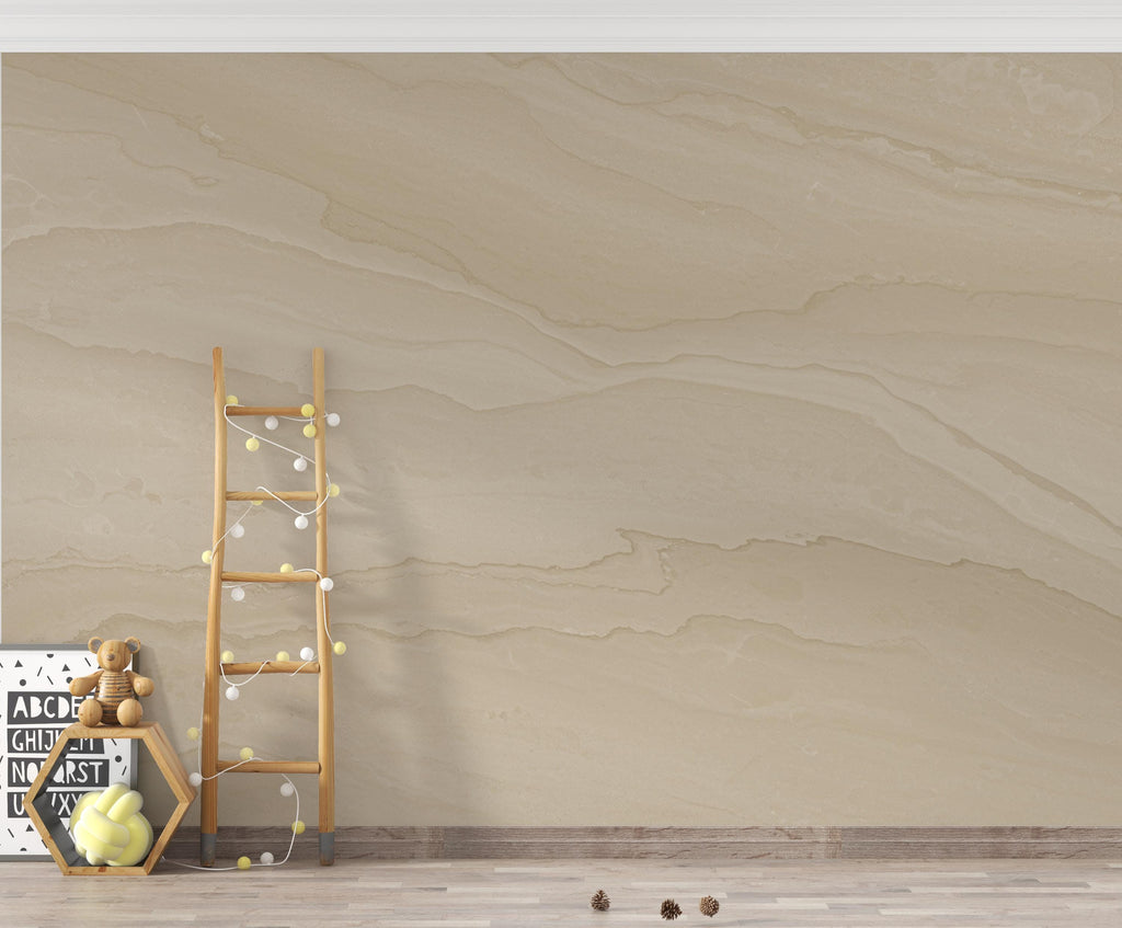 Beige Concrete Wallpaper Mural, Warm Sand Polished Concrete Wall, Minimalist Textured Mural in Taupe Greige, Modern Luxury Wall Decor 206DE