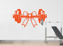 Load image into Gallery viewer, Gym Ribbon Girl Wall Decal Power fitness Women Squat Decor Workout Art Vinyl Wall Stickers Bedroom 210DE