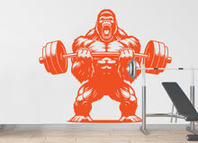 Load image into Gallery viewer, Gorilla Gym Wall Decal Bodybuilder fitness Decor Workout Art Vinyl Gym Wall Stickers Bedroom Gym Workout Skull Motivation 211DE