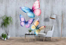 Load image into Gallery viewer, Colorful Butterfly Wall Decal – Large Pastel Kids Room Mural, Nursery &amp; Girls Bedroom Wall Art 009mv