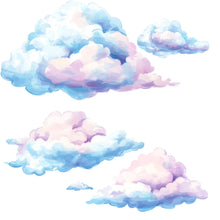 Load image into Gallery viewer, Pastel Cloud Nursery Wall Decals – Soft Sky Baby Room Wall Art, Gender Neutral Decor 035mv