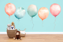 Load image into Gallery viewer, Pastel Balloon Wall Decals – Watercolor Nursery Wall Art, Kids Room &amp; Playroom Decor 040mv