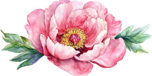 Load image into Gallery viewer, Large Peony Wall Decal – Pink Flower Above Bed Watercolor Floral Bedroom Mural 068mv