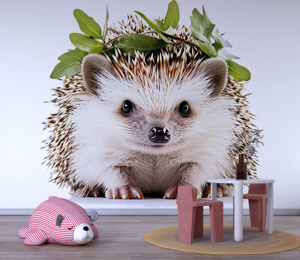 Adorable Hedgehog Wall Decal Nursery Sticker | Cute Woodland Animal Mural for Kids Room | Peel & Stick Removable Vinyl | Baby Nursery Wall