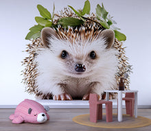 Load image into Gallery viewer, Adorable Hedgehog Wall Decal Nursery Sticker | Cute Woodland Animal Mural for Kids Room | Peel &amp; Stick Removable Vinyl | Baby Nursery Wall