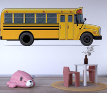 Load image into Gallery viewer, School Bus Wall Decal for Kids | Yellow Bus Wall Sticker | Classroom And Playroom Decor | Removable Peel &amp; Stick Mural | Nursery