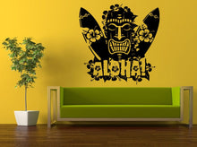 Load image into Gallery viewer, Wall Decal Vinyl Sticker Decals Peal And Stick Cheap Decor Art Aloha Tiki Bar Hawaii Totem Surfing Surf Boards Big Huge L412