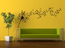 Load image into Gallery viewer, Wall Decal Vinyl Sticker Decals Peal And Stick Cheap Decor Art Beautiful Flower Musical Dandelion Blowing Away Notes Music Big Huge L416