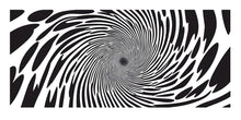 Load image into Gallery viewer, Vortex Optical Illusion Wall Mural – Black and White Spiral Wallpaper for Modern Office 093mv