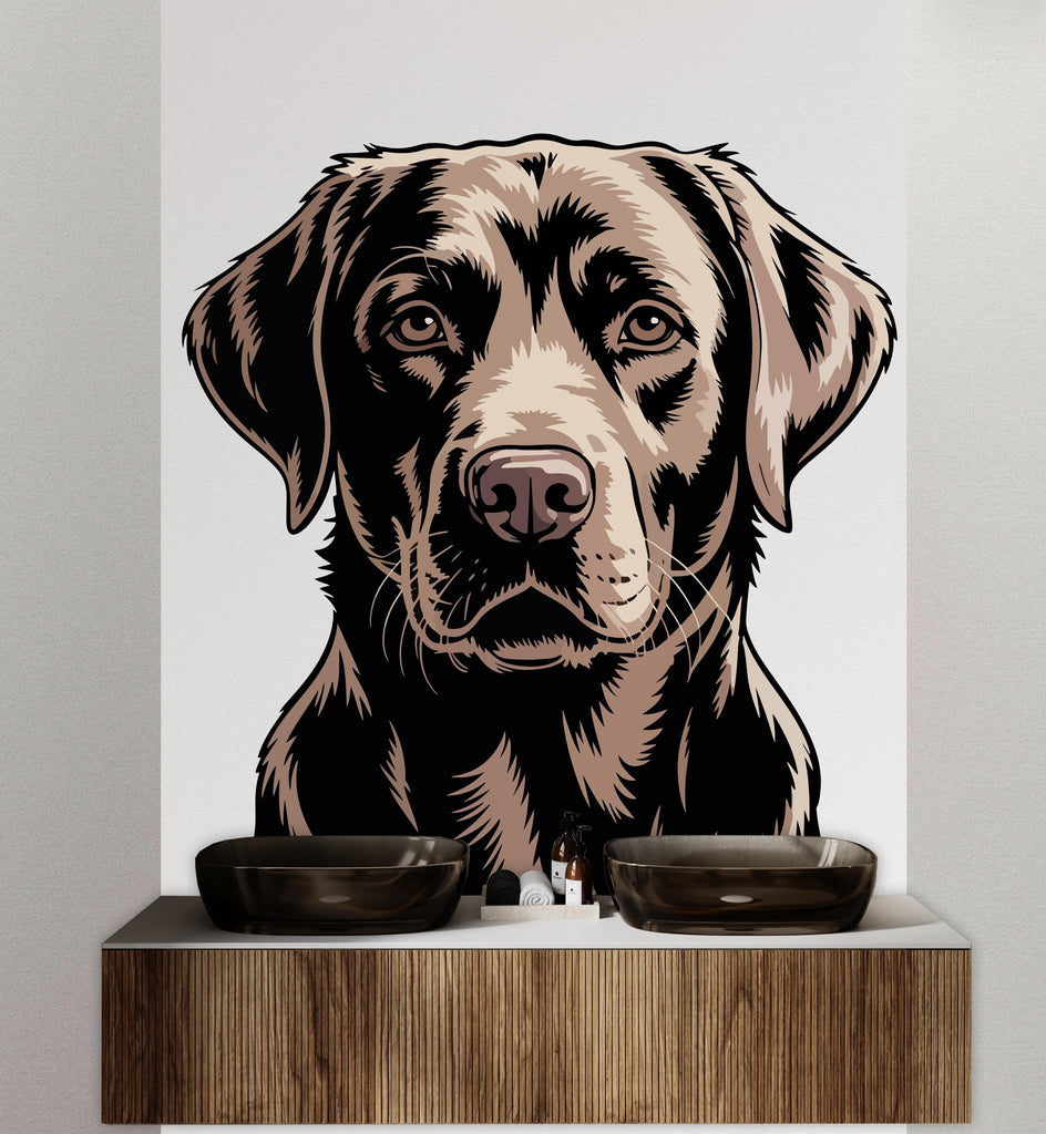 Labrador Dog wall decal Dog decor Dog kids Dog wall art Decal Dog Lover Animals Dog Wall Bathroom Wall Decals Stickers Vinyl 213DE