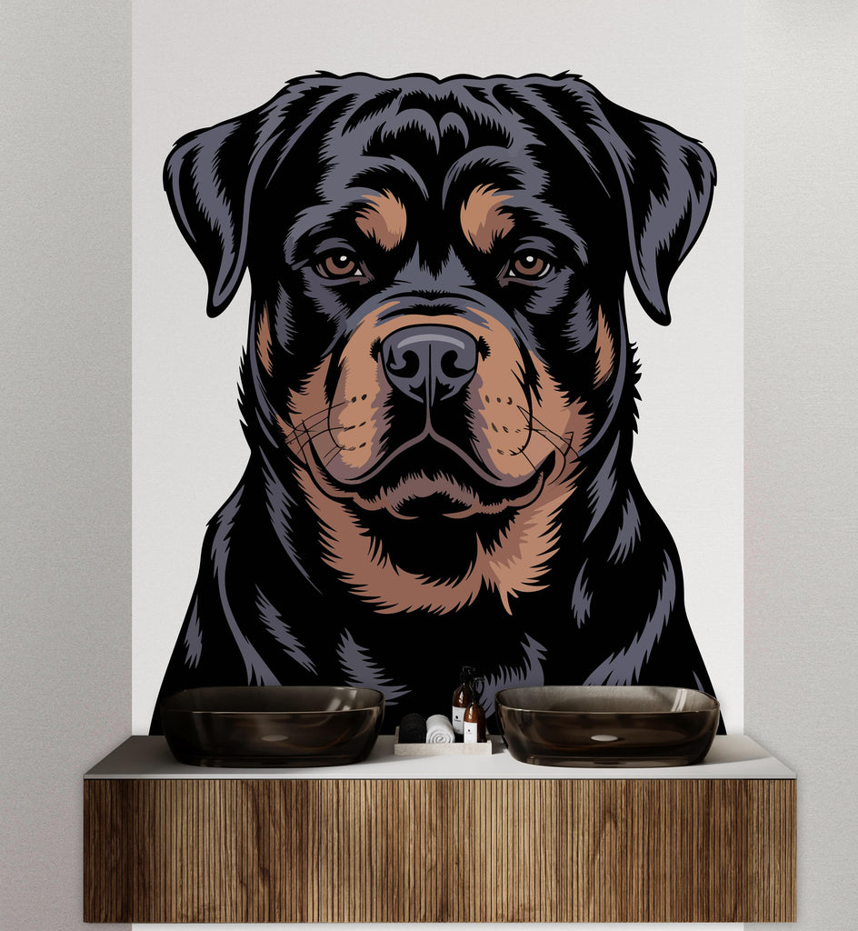 Rottweiler Dog wall decal Dog decor Dog kids Dog wall art Decal Dog Lover Animals Dog Wall Bathroom Wall Decals Stickers Vinyl 214DE