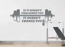 Load image into Gallery viewer, Gym Wall Decal Barbell fitness Skull Decor Workout Art Vinyl Gym Wall Stickers Bedroom Gym Workout Workout Motivation 215DE