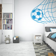 Load image into Gallery viewer, Soccer wall decor, Football Wall Decal Sport Vinyl, Football stickers, Boys Passion, Goal Wall Art, Wall Stickers, Kids Room, Decor, 1012RS