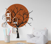 Load image into Gallery viewer, Sun Tree Wall Decal, Nursery Boho Circle Decor, Bed Arch Sticker, Hedboard Wall Decal, Wall Decal, Arch Wall Decal Sticker 1016RS