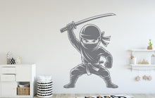 Load image into Gallery viewer, Ninja Wall Decal Ninja Art Wall Decal Sports Vinyl Ninja Gifts Kicks Wall Stickers Sport Kids Room Black Belt Judo Jiu Jitsu MMA Art 222DE