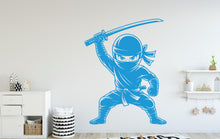 Load image into Gallery viewer, Ninja Wall Decal Ninja Art Wall Decal Sports Vinyl Ninja Gifts Kicks Wall Stickers Sport Kids Room Black Belt Judo Jiu Jitsu MMA Art 222DE