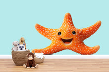 Load image into Gallery viewer, Smiling Starfish Wall Decal | Cute Ocean Nursery Peel And Stick Wall Sticker | Happy Sea Star Kids Room Decor | Baby Nursery Wall Art