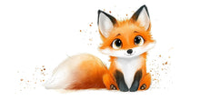 Load image into Gallery viewer, Kawaii Fox Wall Decal For Nursery Or Kids Room, Cute Woodland Fox Wall Sticker, Baby Animal Nursery Wall Art, Peel And Stick Decor